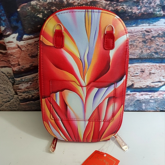 Red Canna Georgia O'Keeffe Crossbody Bag - Picture 3 of 5